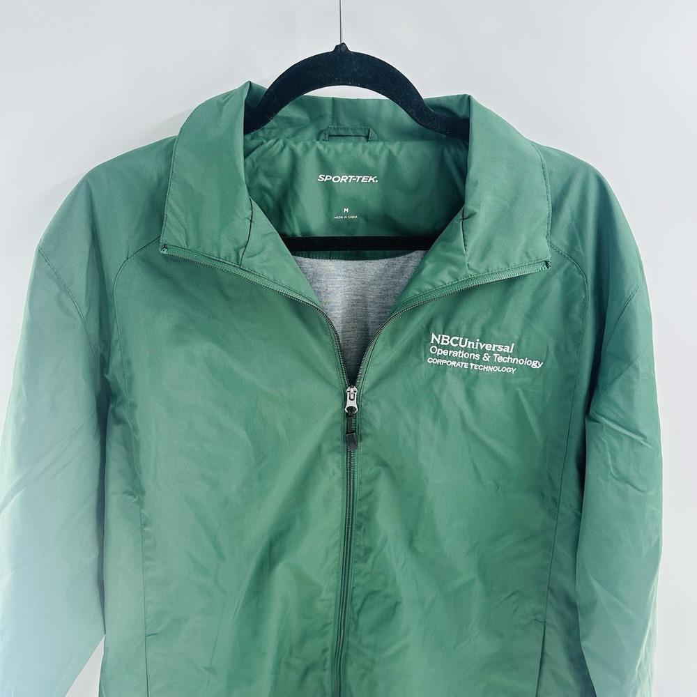 VTG NBC Sports Mens Jacket Medium, Green Shell‎ Corporate Merch